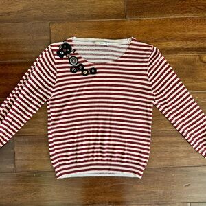 Prada Striped Red and White Women's Top size small/40